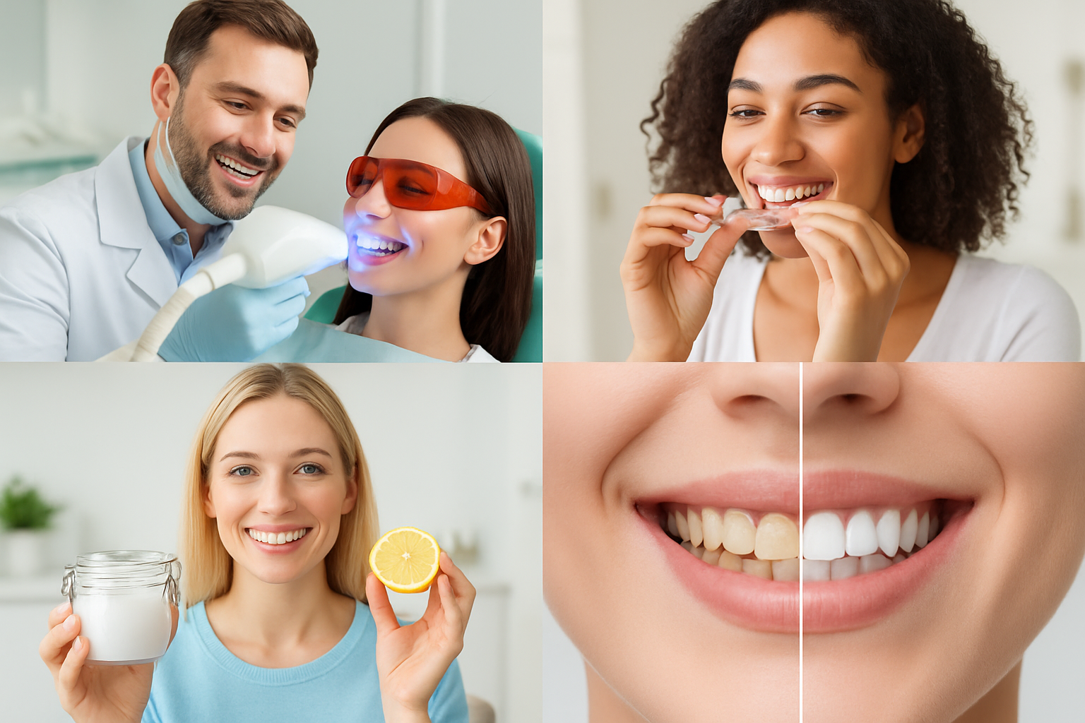 Vorher-Nachher-Vergleich: Nikotinverfärbte Zähne vor und nach professioneller Zahnaufhellung